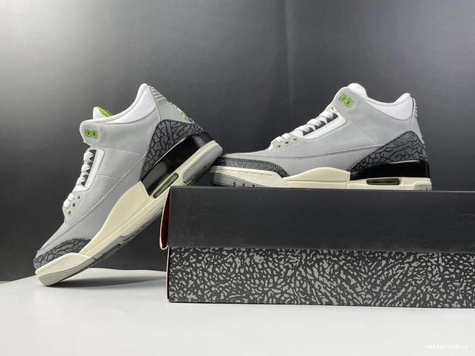 Retro Air 136064-006 Jordan 3 Chlorophyll 0907